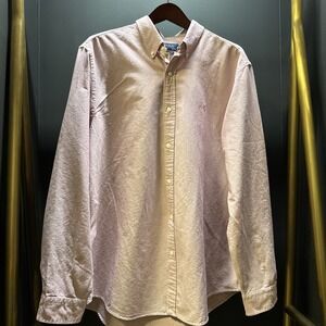 Ralph Lauren Classic Fit Stretch Oxford Men's Pink Plaid Pony Size XXL‎